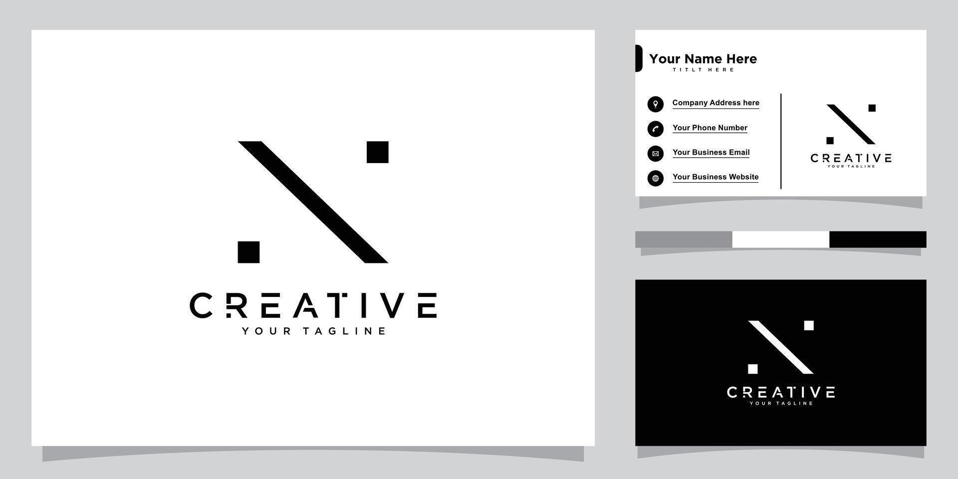 Initial Letter N Logo Design Template. vector