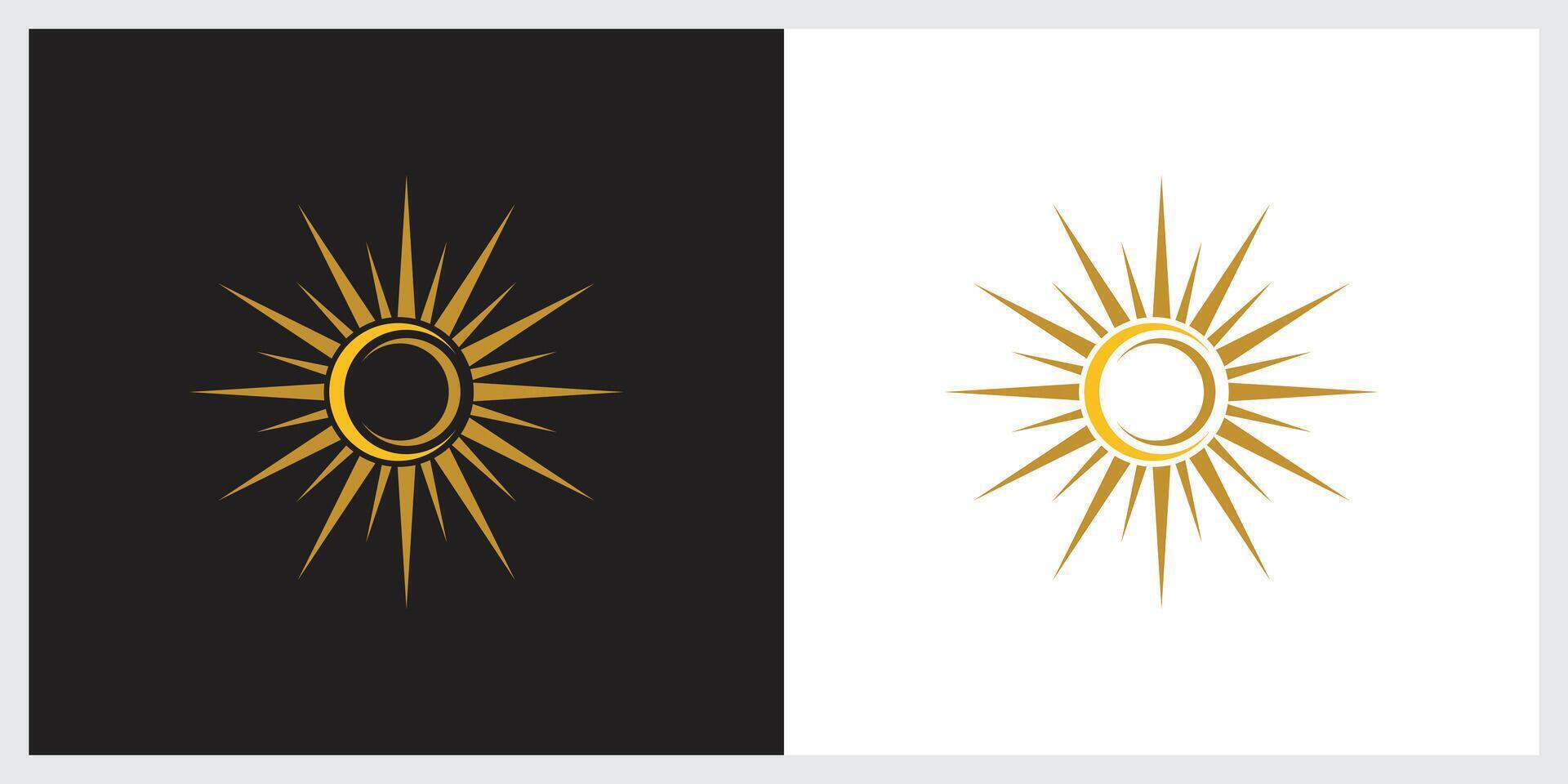 Sun logo design template vector