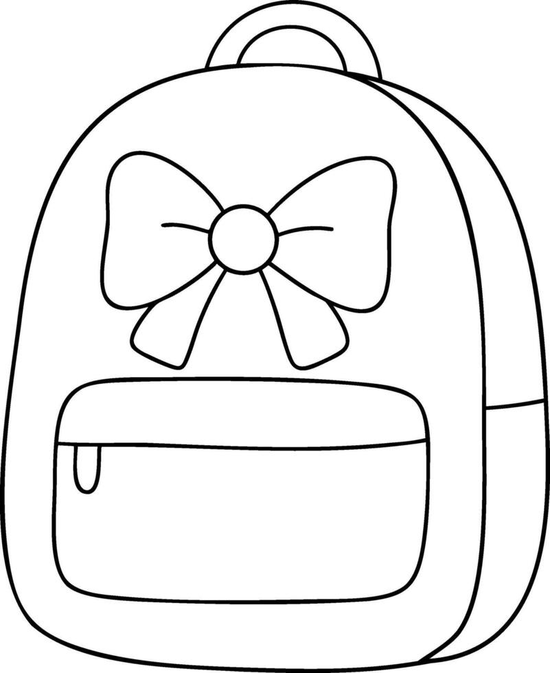 cute backpack with bow design, perfect for school or outings vector