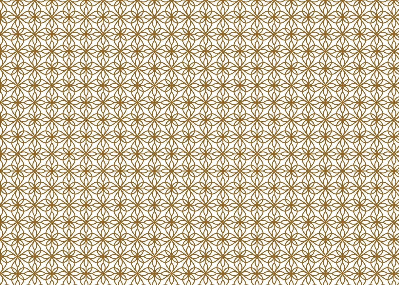 Repeating Islamic Geometric Motif with Mandala Structure vector