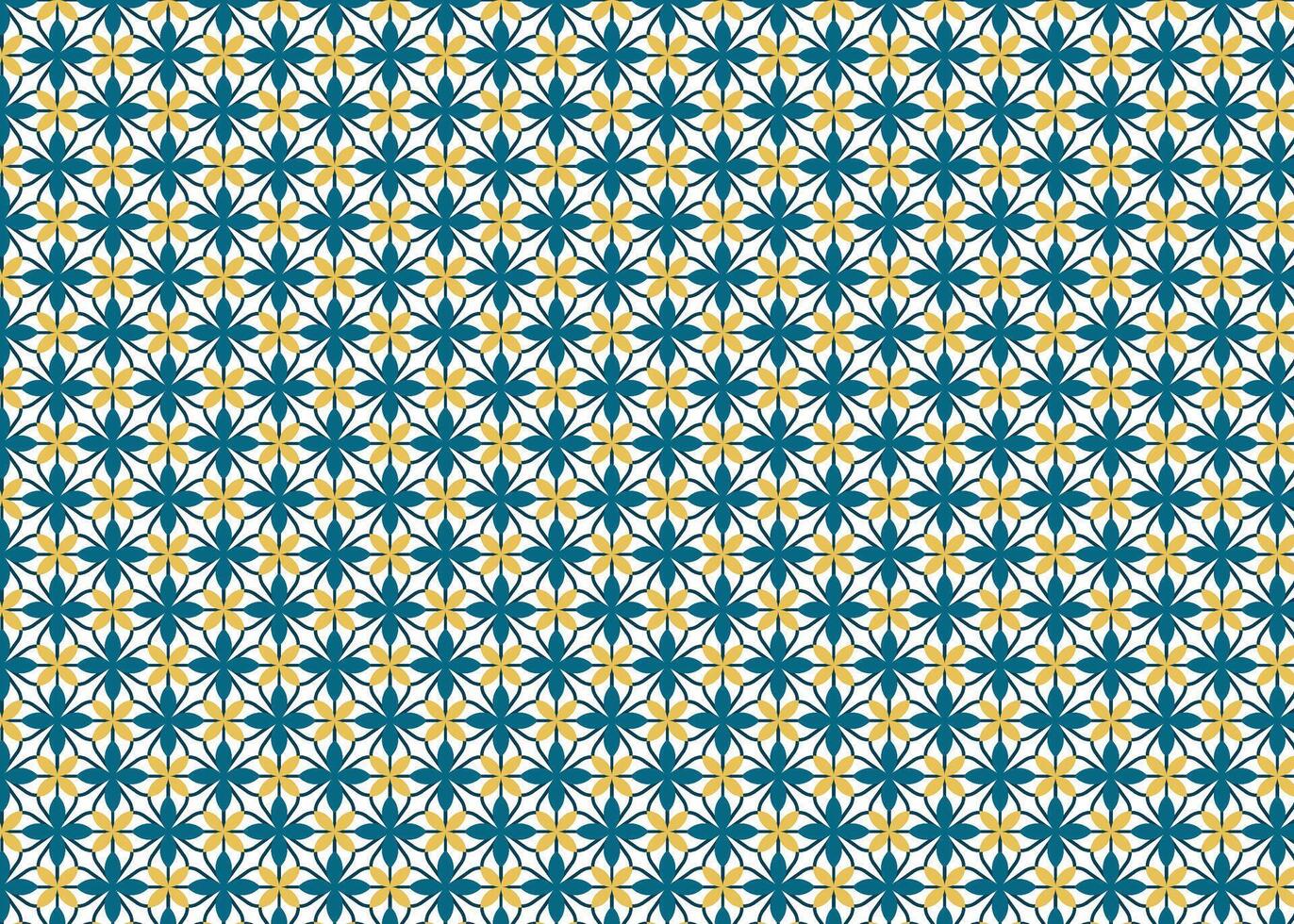 Traditional Islamic Pattern with Floral and Geometric Elements vector