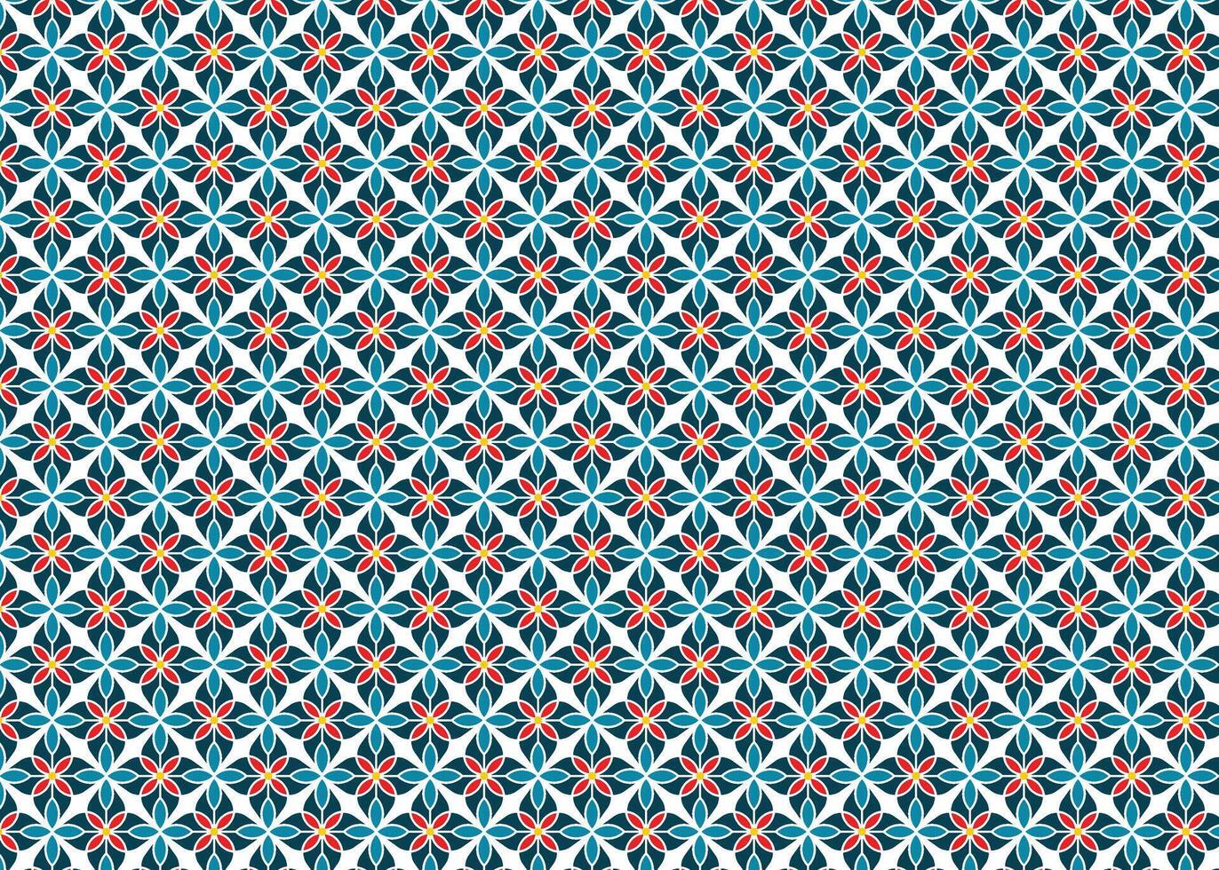 Tileable Pattern with Abstract Moroccan and Persian Influence vector