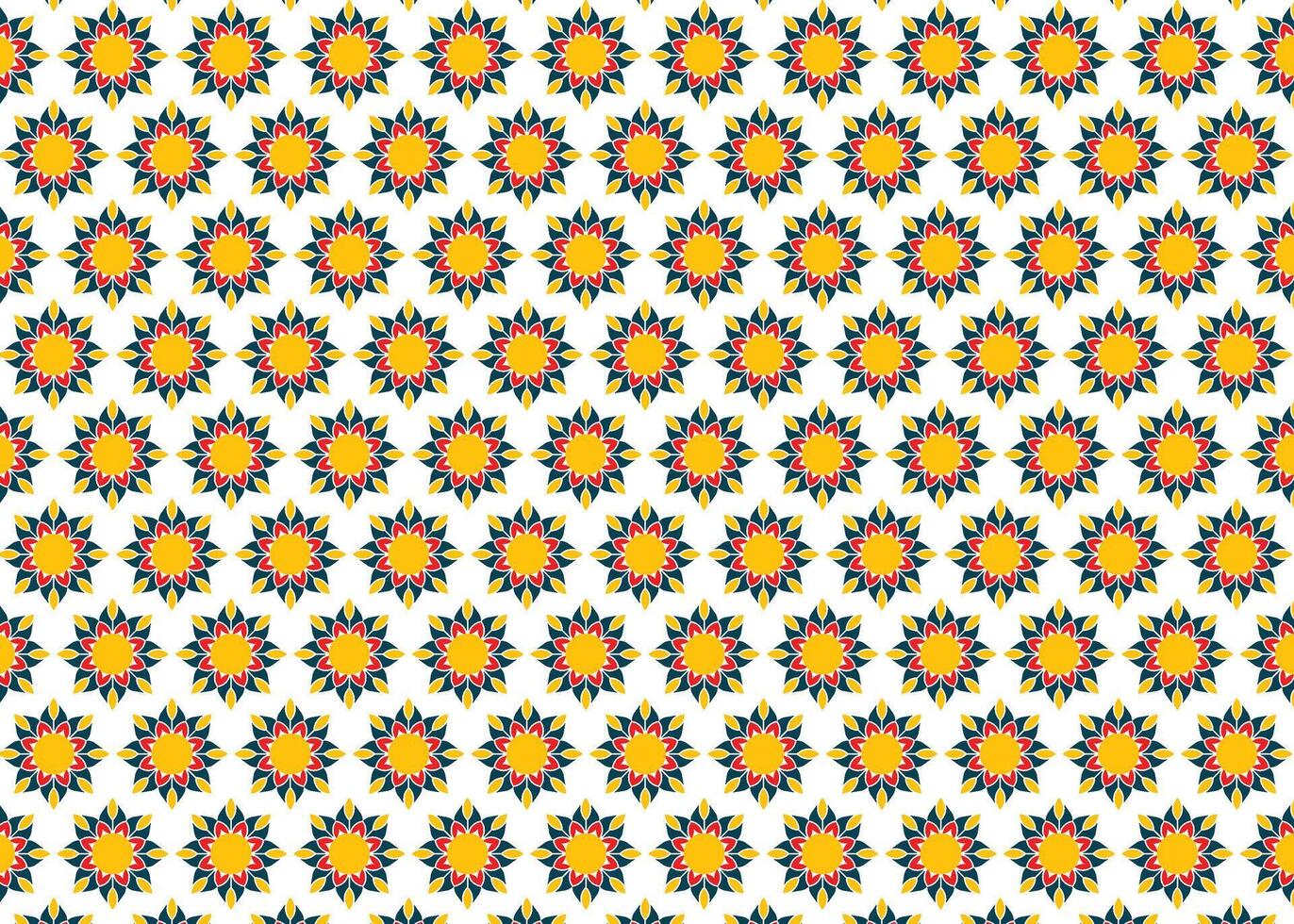 Symmetrical Islamic Art Pattern with Repeating Details vector