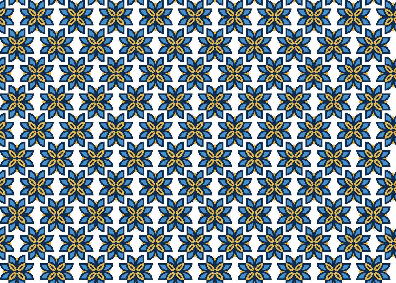 Pattern featuring geometric floral shapes and symmetry vector