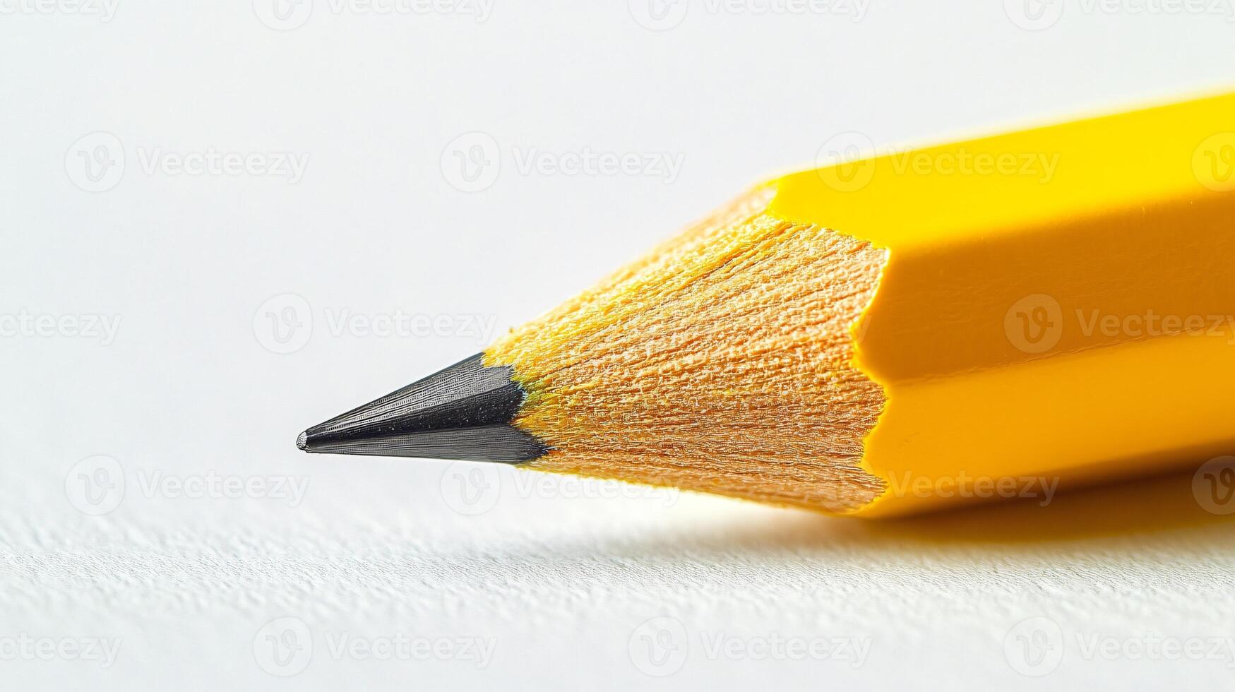 Professional Close-Up of Yellow Pencil on Light Background for Design Projects photo