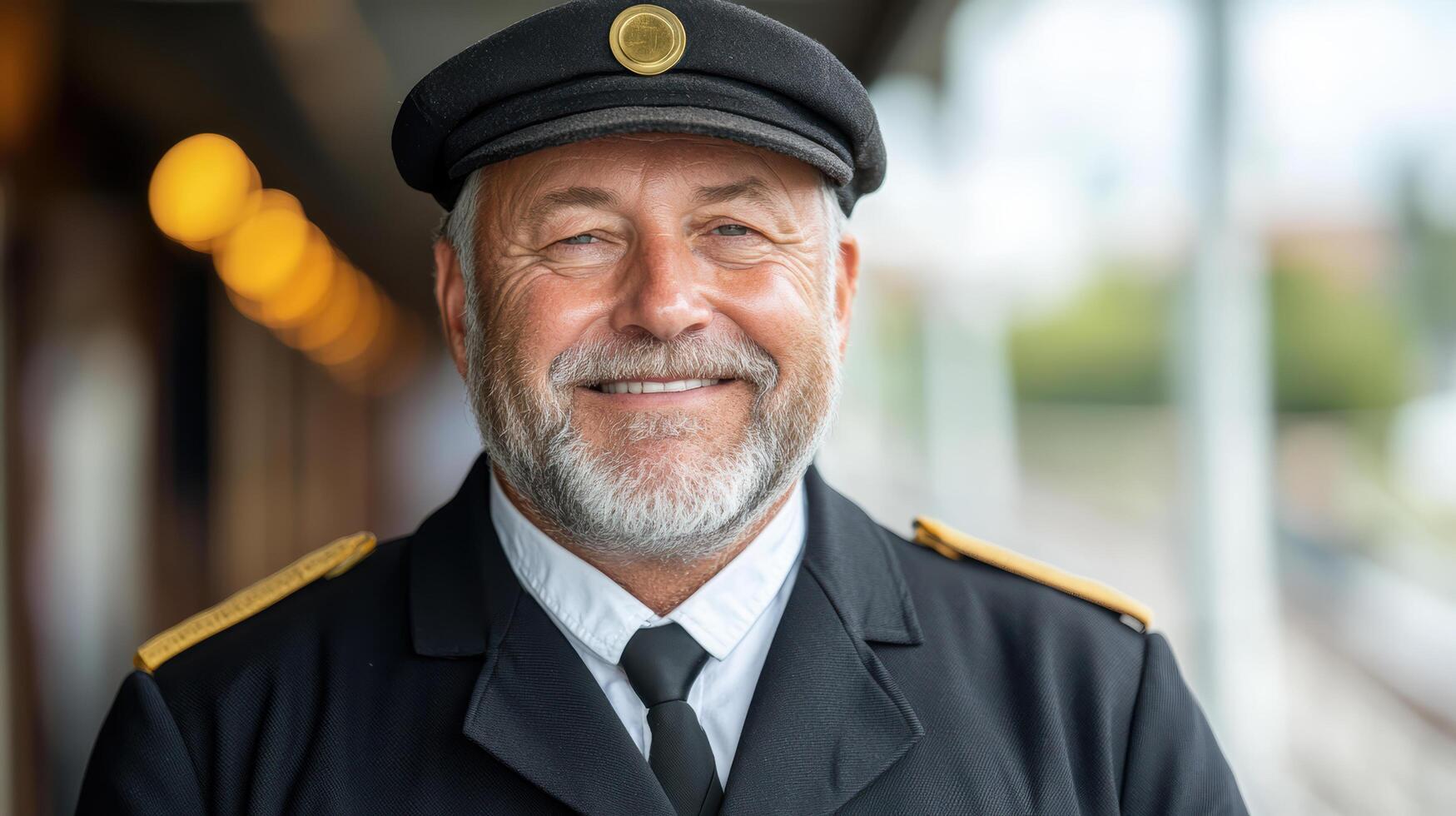 A man in a uniform smiling photo