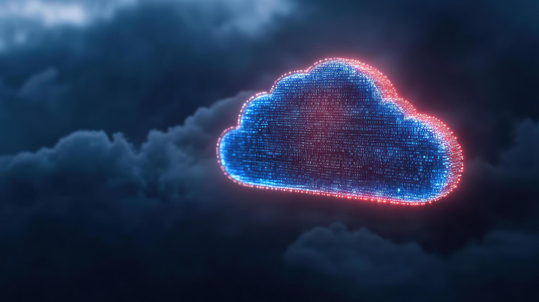 Cloud computing concept with cloud computing symbol photo