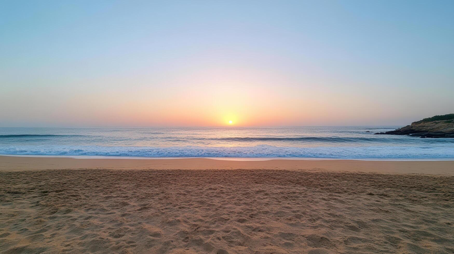 Sunset at the beach in goa, india photo