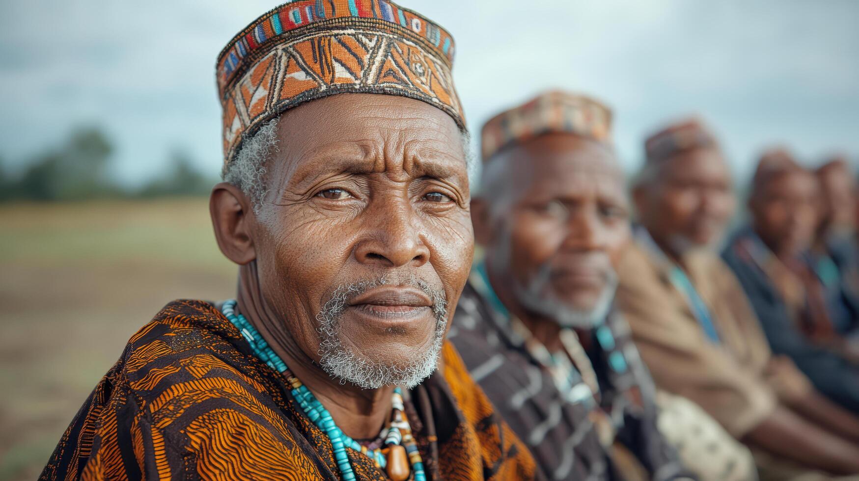 A group of men in traditional clothing photo