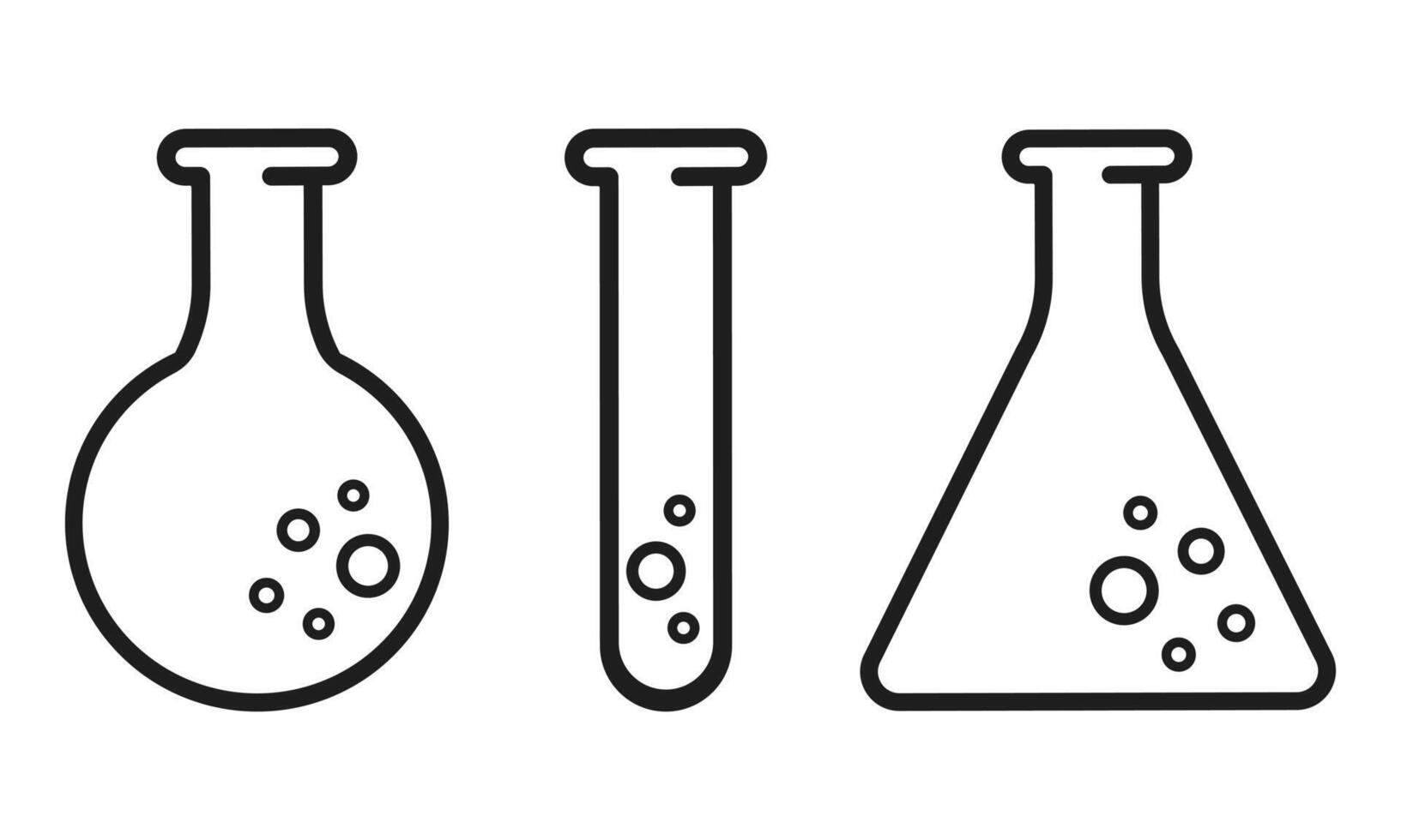 Lab equipments. Laboratory test tube . Flask icon. Erlenmeyer flask chemistry beaker with chemical. illustration vector
