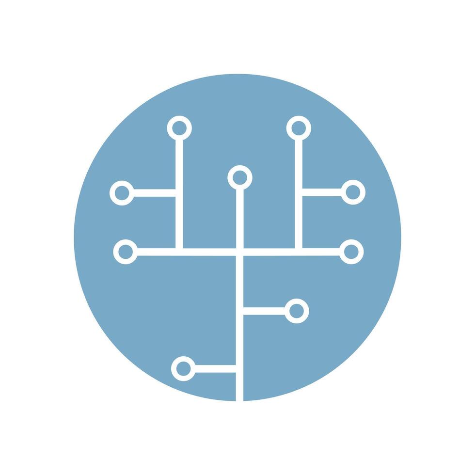 Circuit board, technology icon, illustration vector