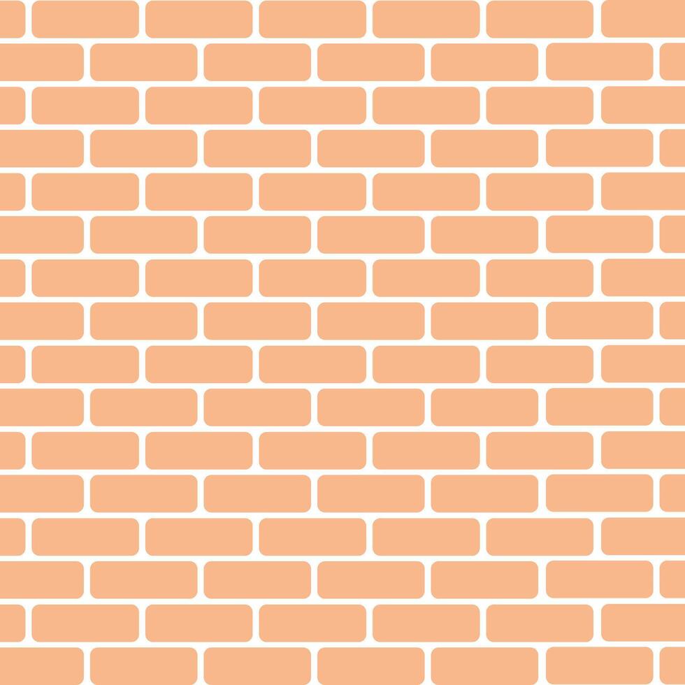 Brick wall with a beautiful light orange brick pattern. illustration vector