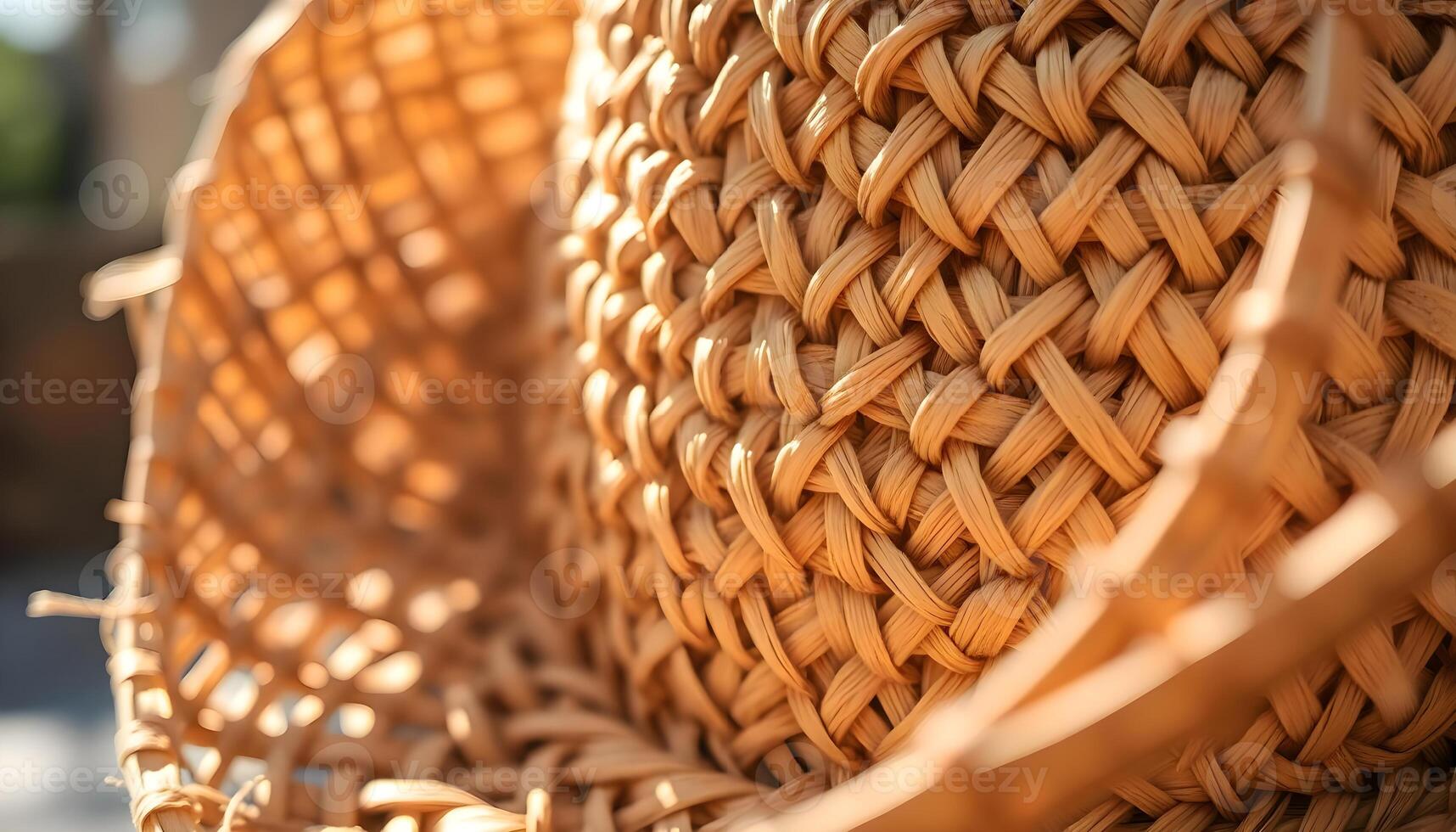a close up of a basket on a table photo
