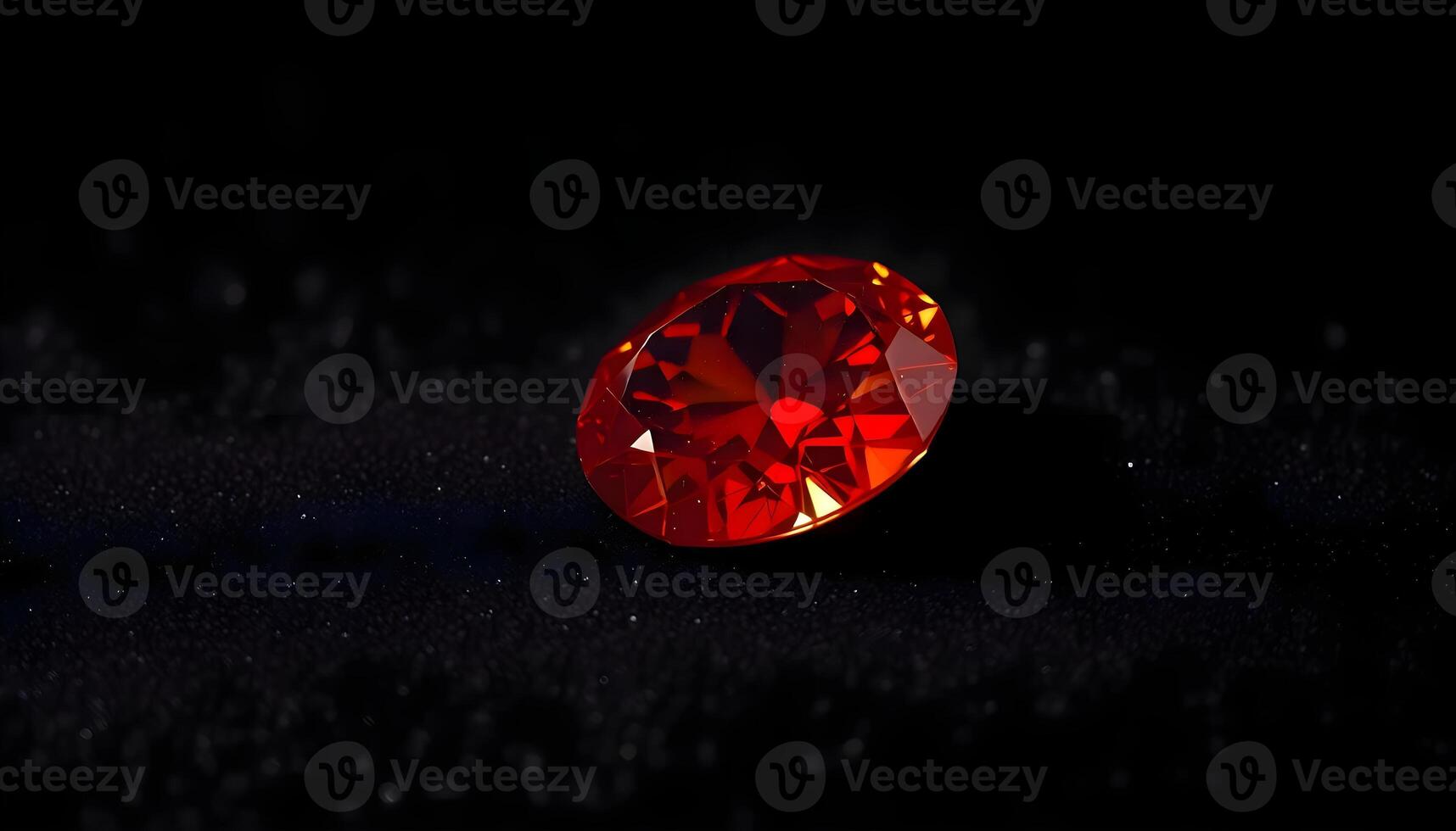 a red diamond on a black surface photo