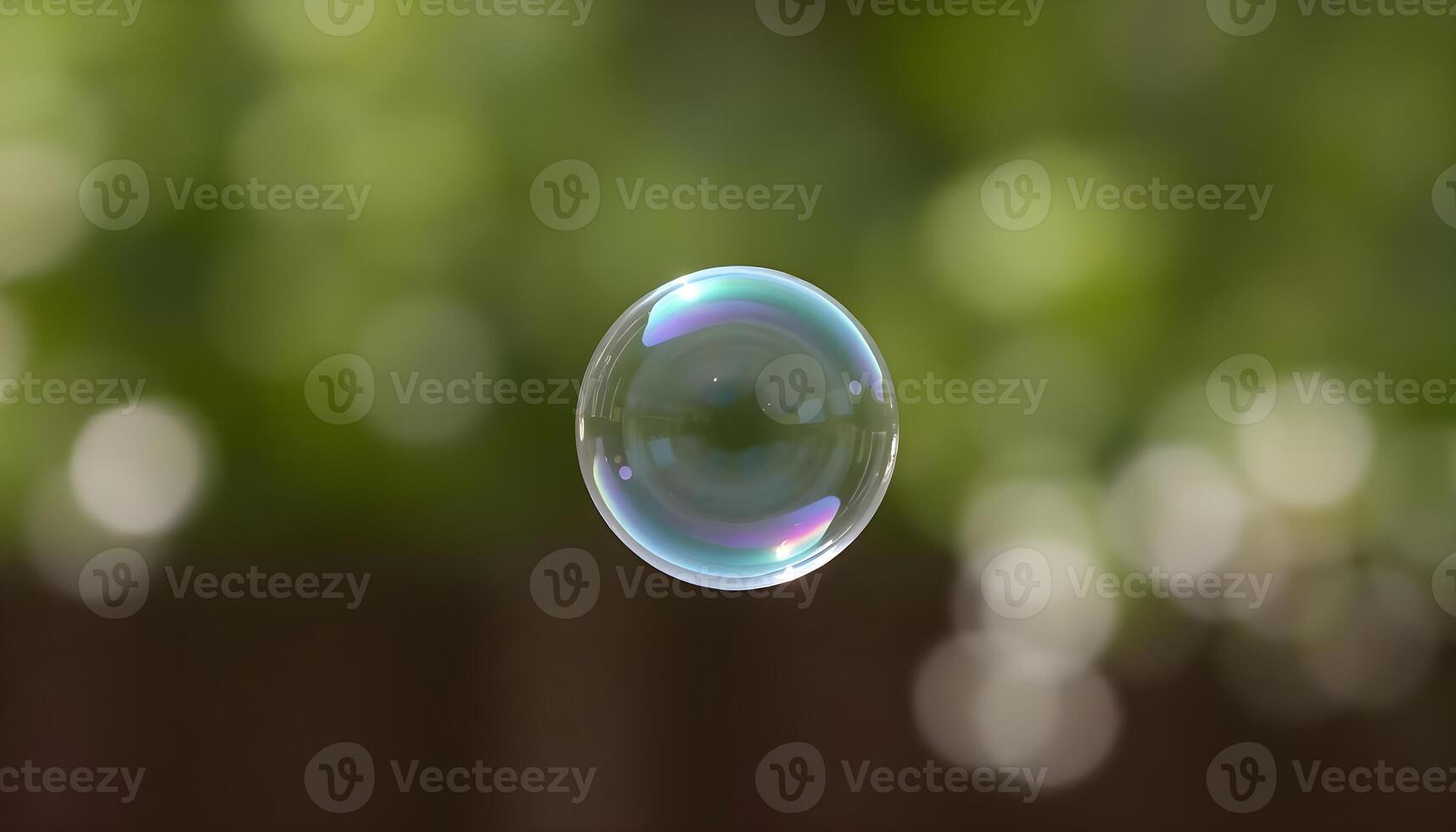 a close up of a soap bubble with a blurry background photo