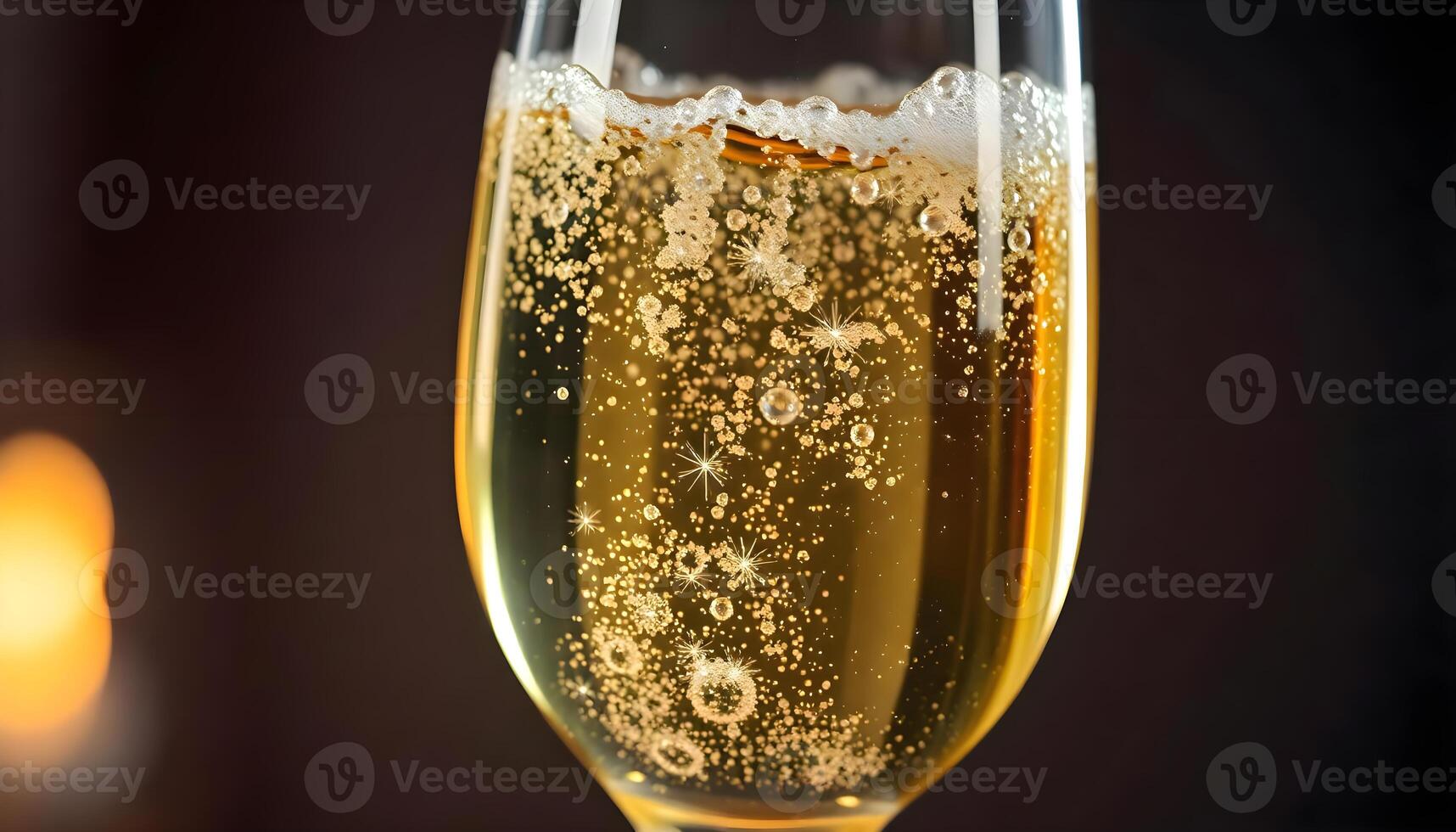 a close up of a glass of champagne photo