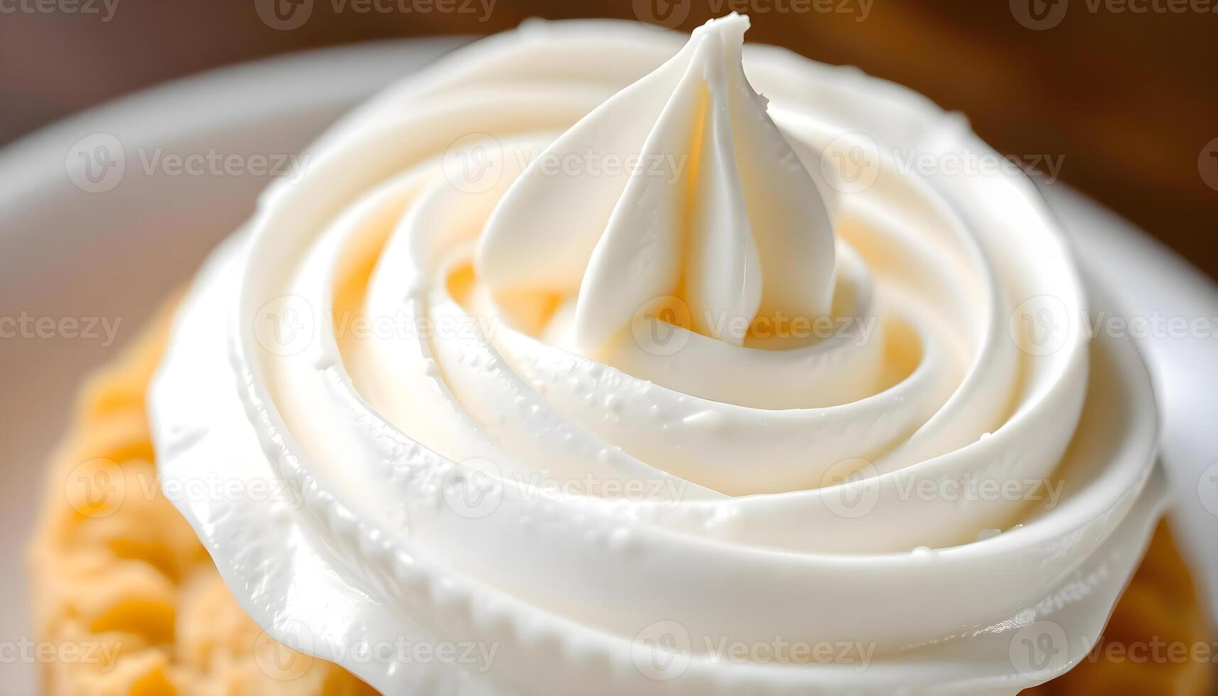 a close up of a cupcake on a plate photo