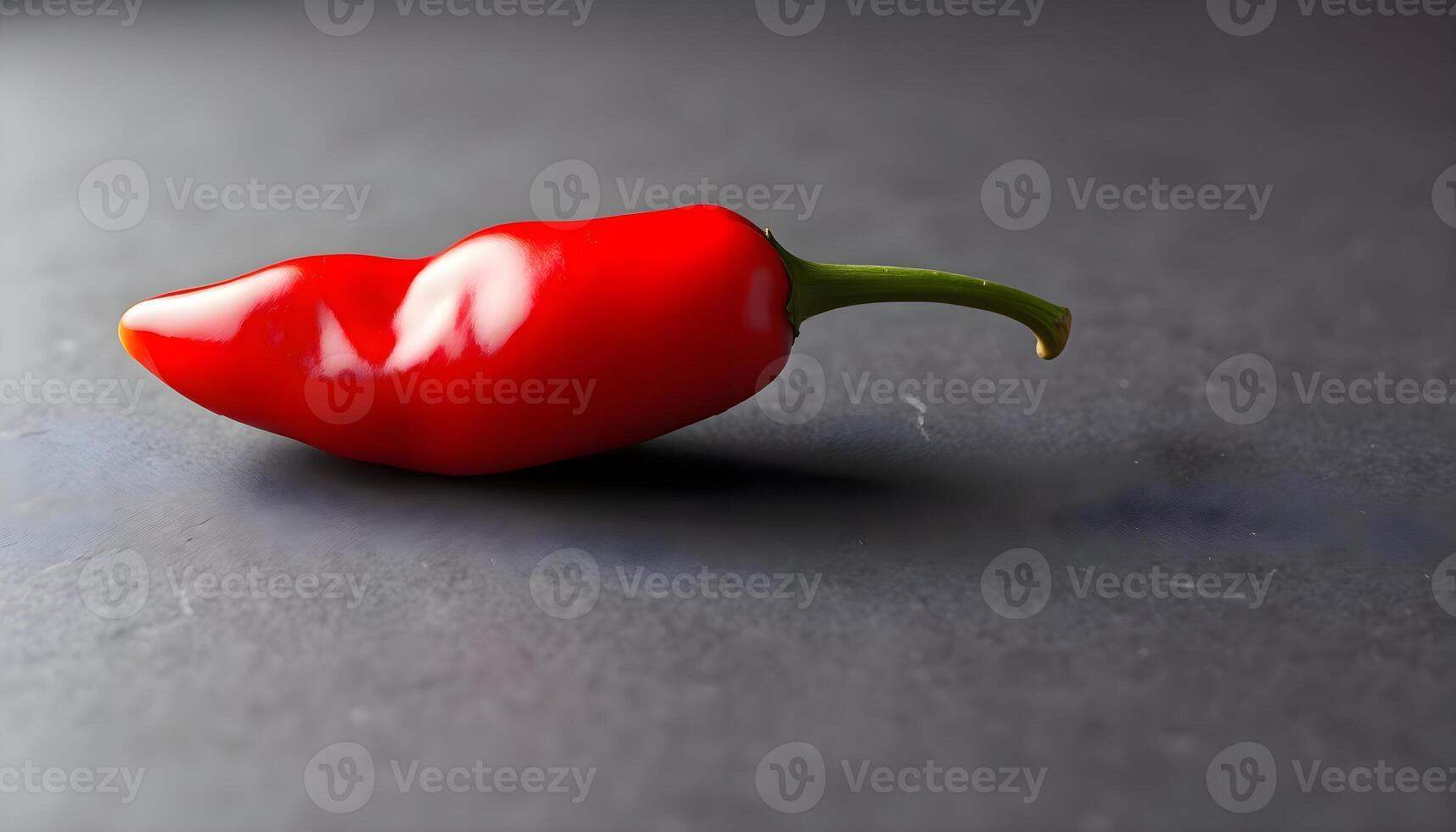 a red pepper sitting on top of a table photo