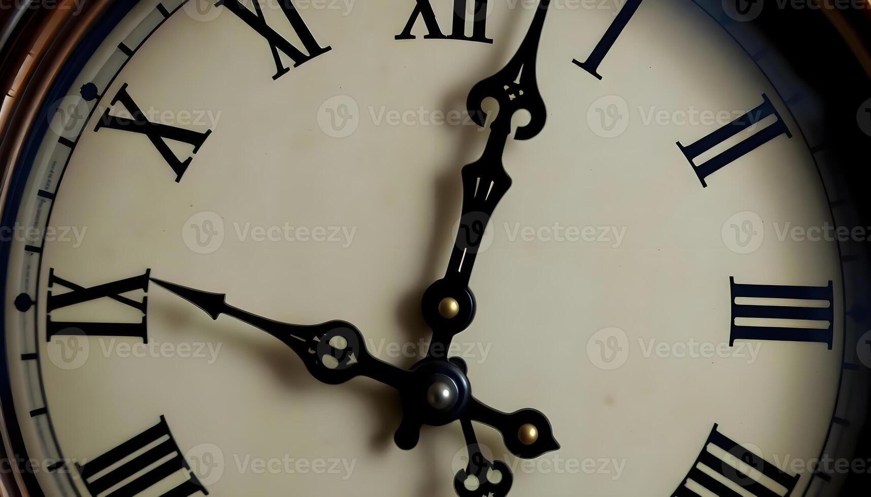 a close up of a clock with roman numerals photo
