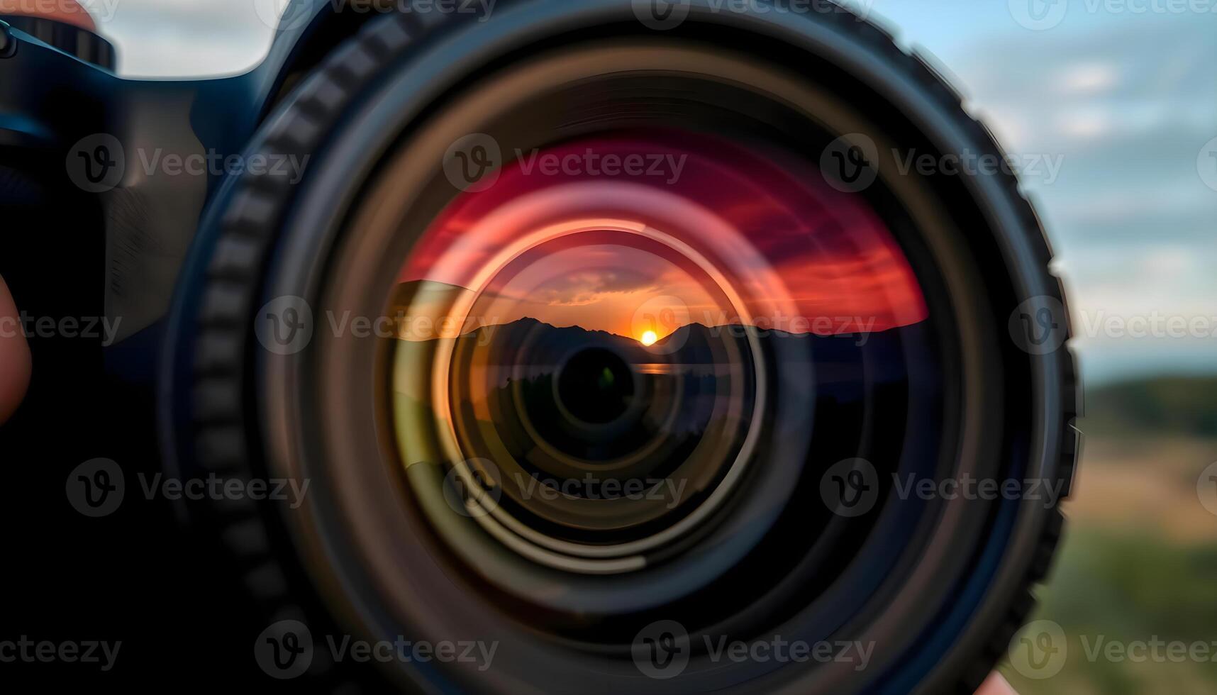 a person taking a picture with a camera photo