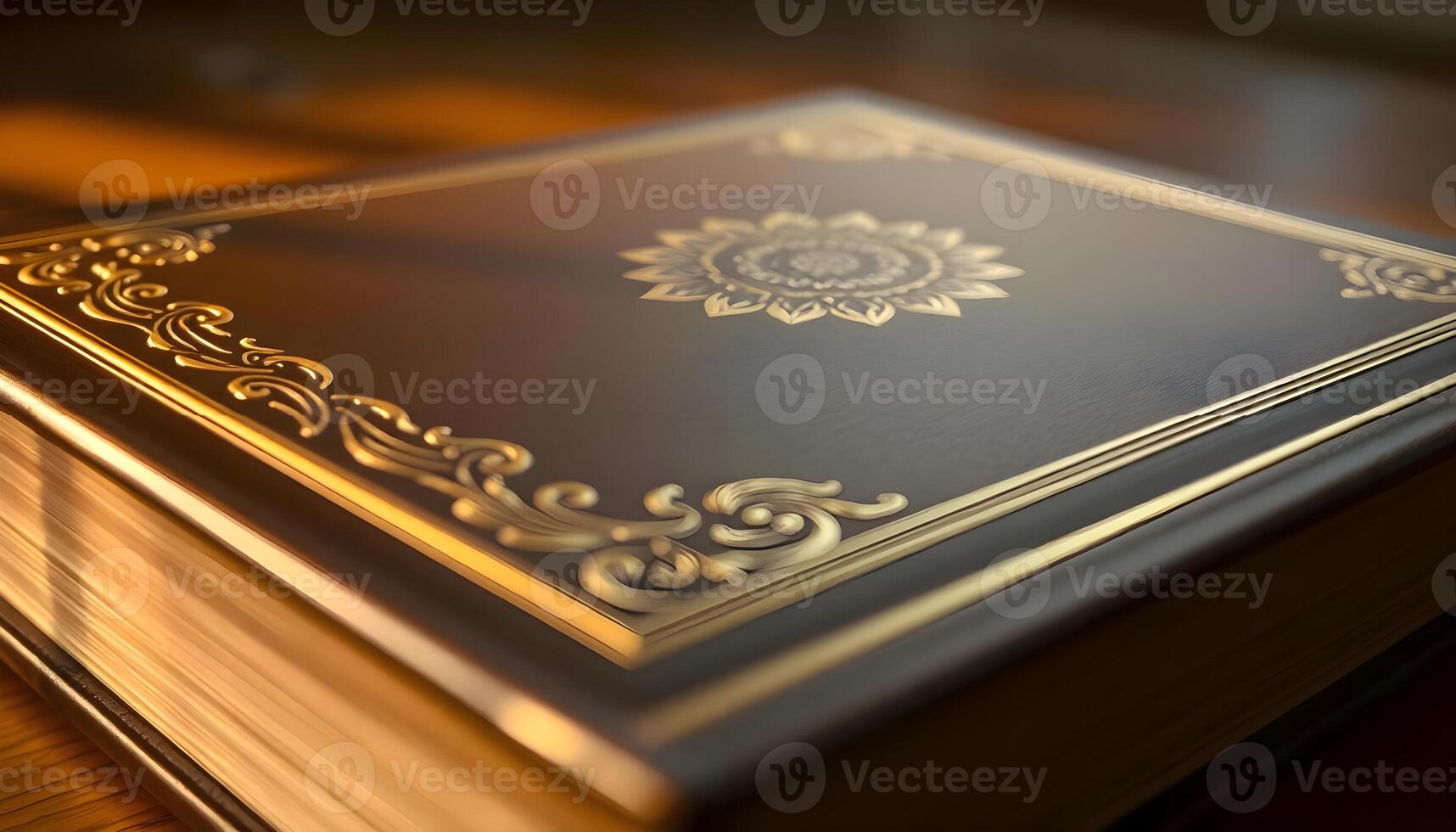 a close up of a book on a table photo