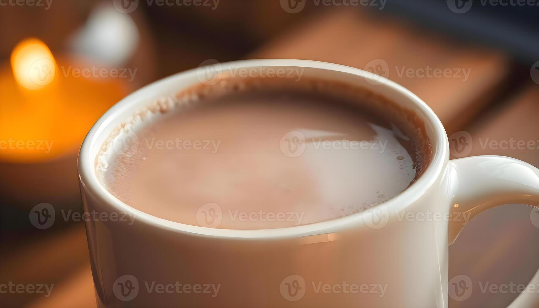 a close up of a cup of hot chocolate photo