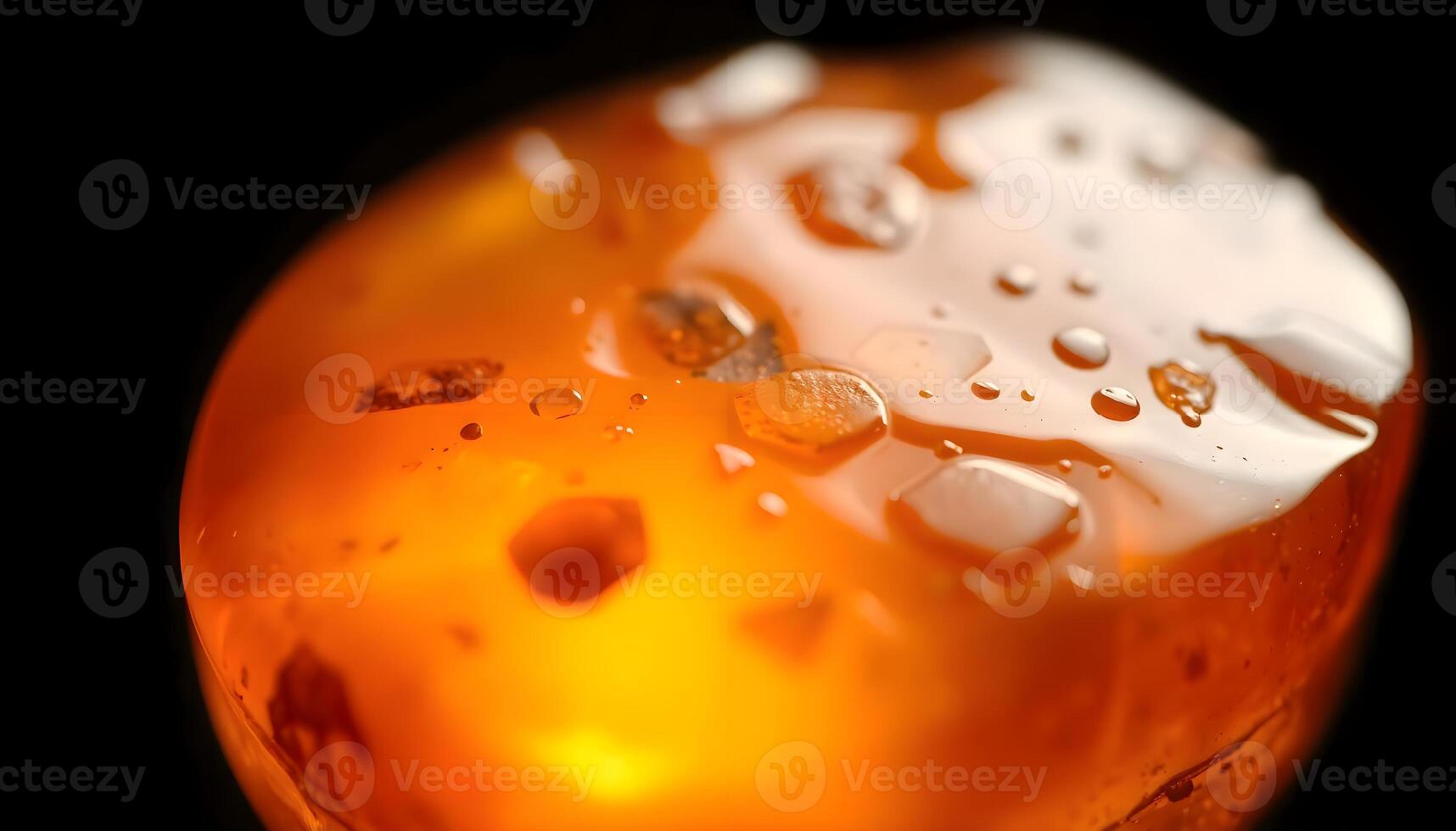 a close up of a glass with water on it photo