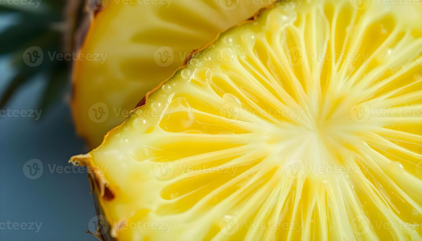 a close up of a slice of a lemon photo