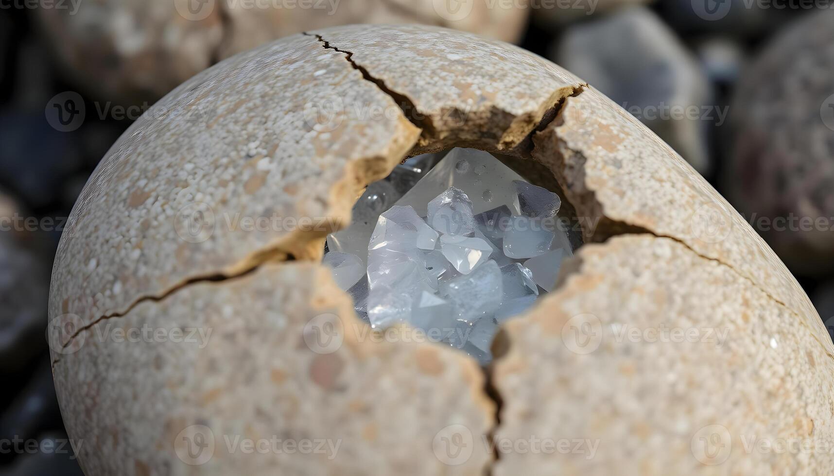 a rock with a hole in the middle of it photo
