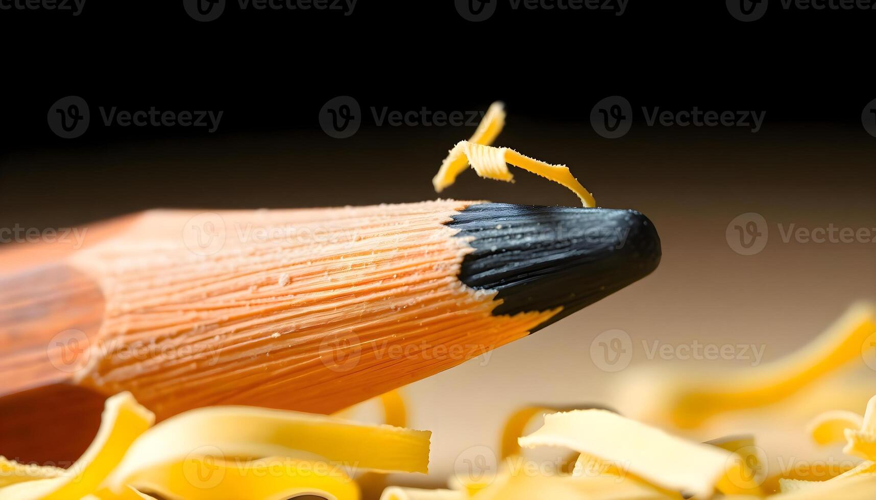 a pencil and some pasta on a table photo