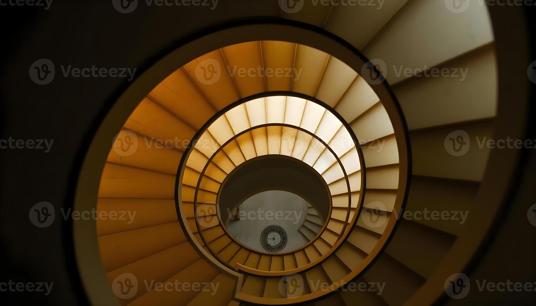 a view of a spiral staircase in a building photo