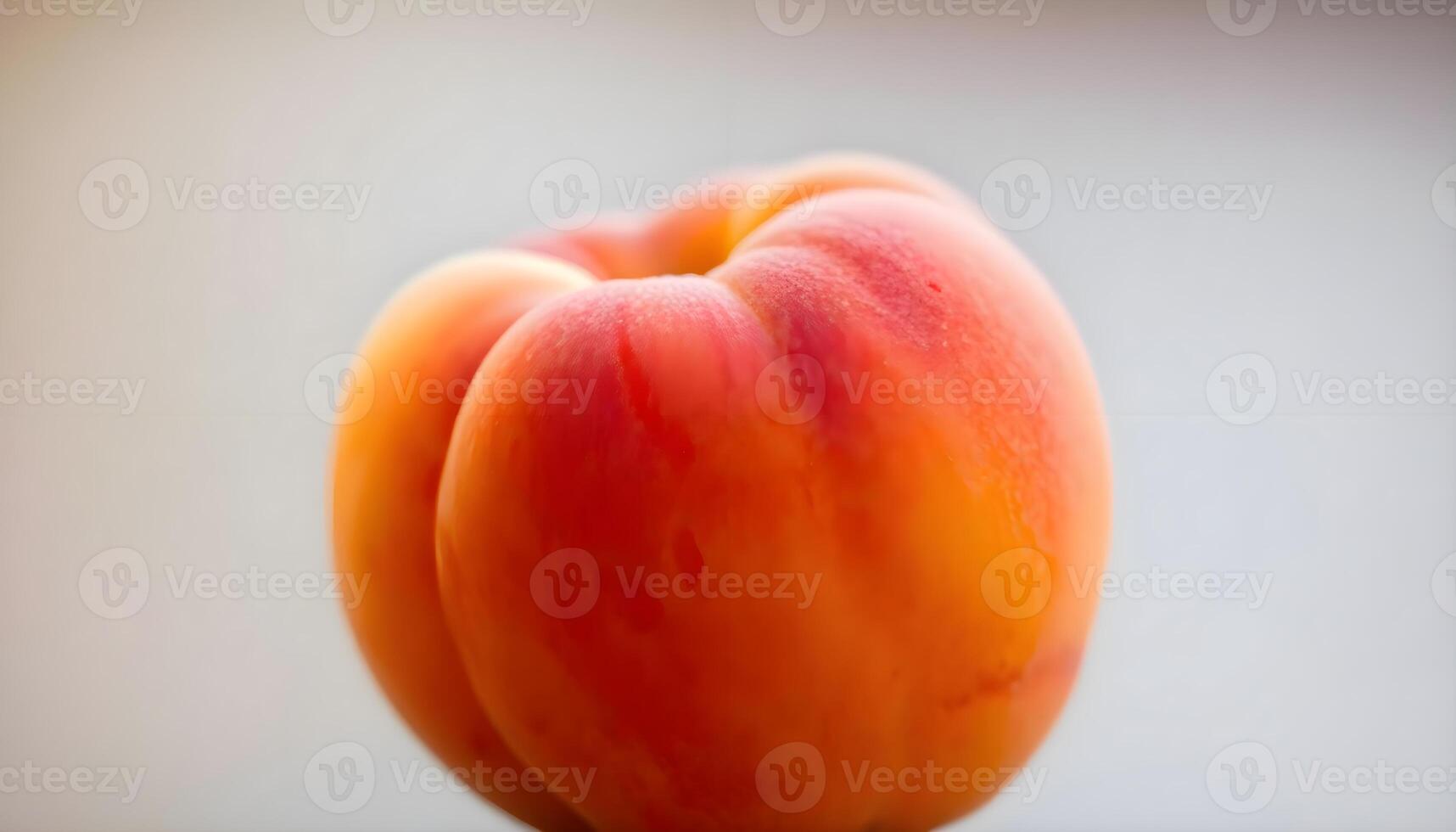 a close up of a peach on a table photo