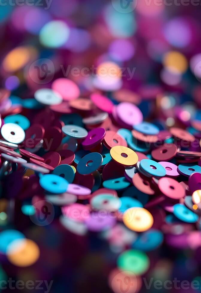 pile of colorful buttons sitting on top of a table photo