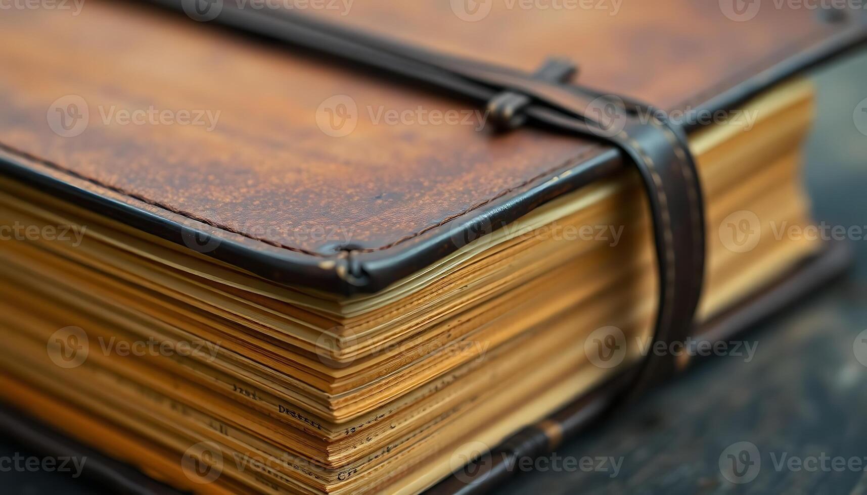 close up of a book on a table photo
