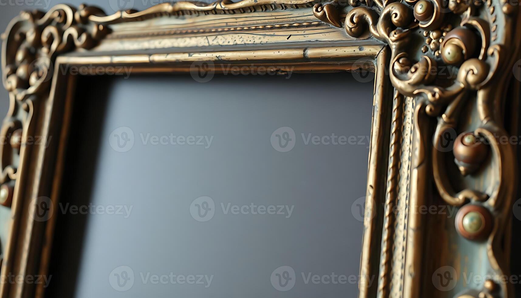 gold ornate frame with a black background photo