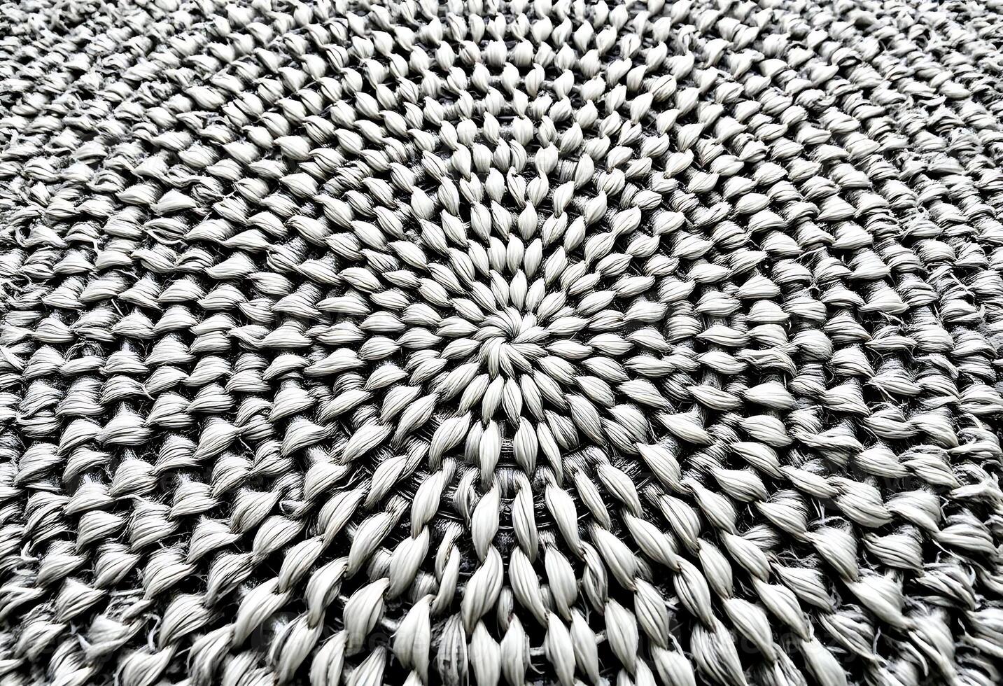 close up view of a knitted object photo