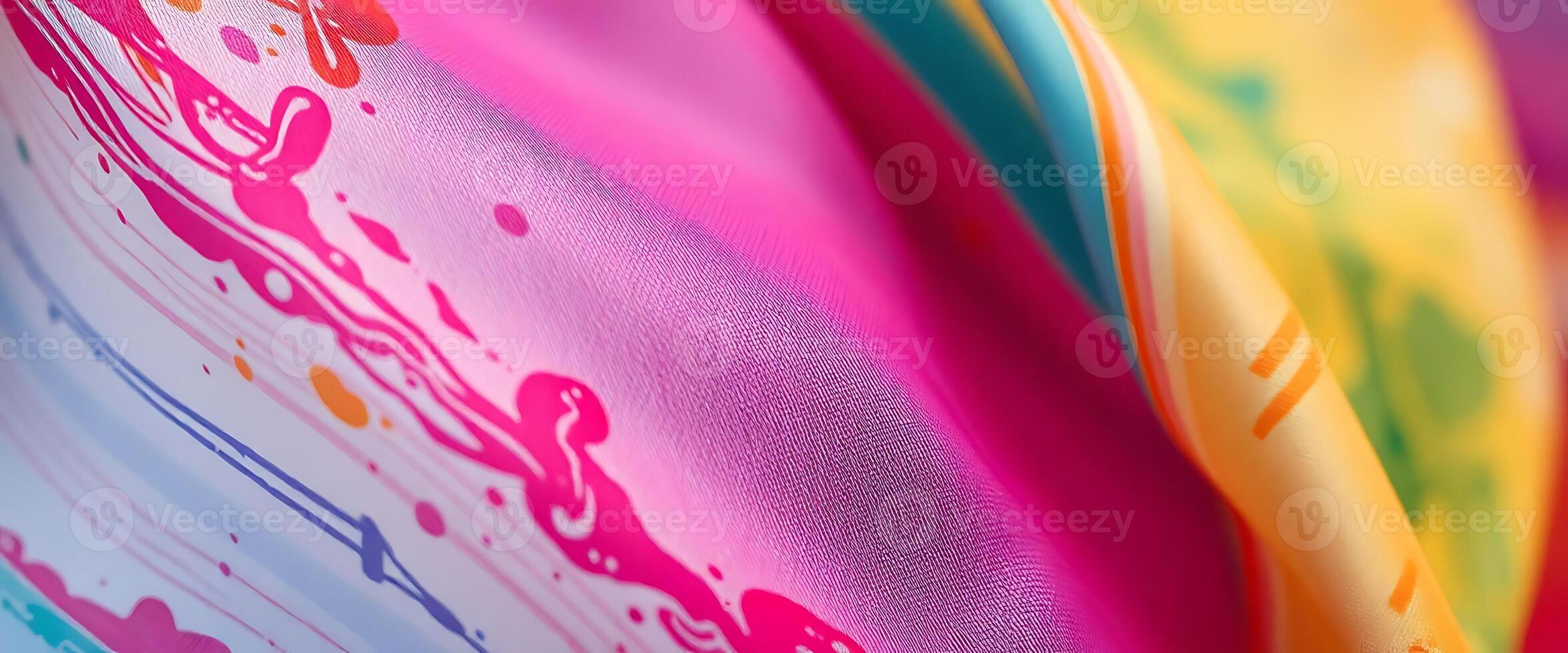 close up of a tie dyed with different colors photo