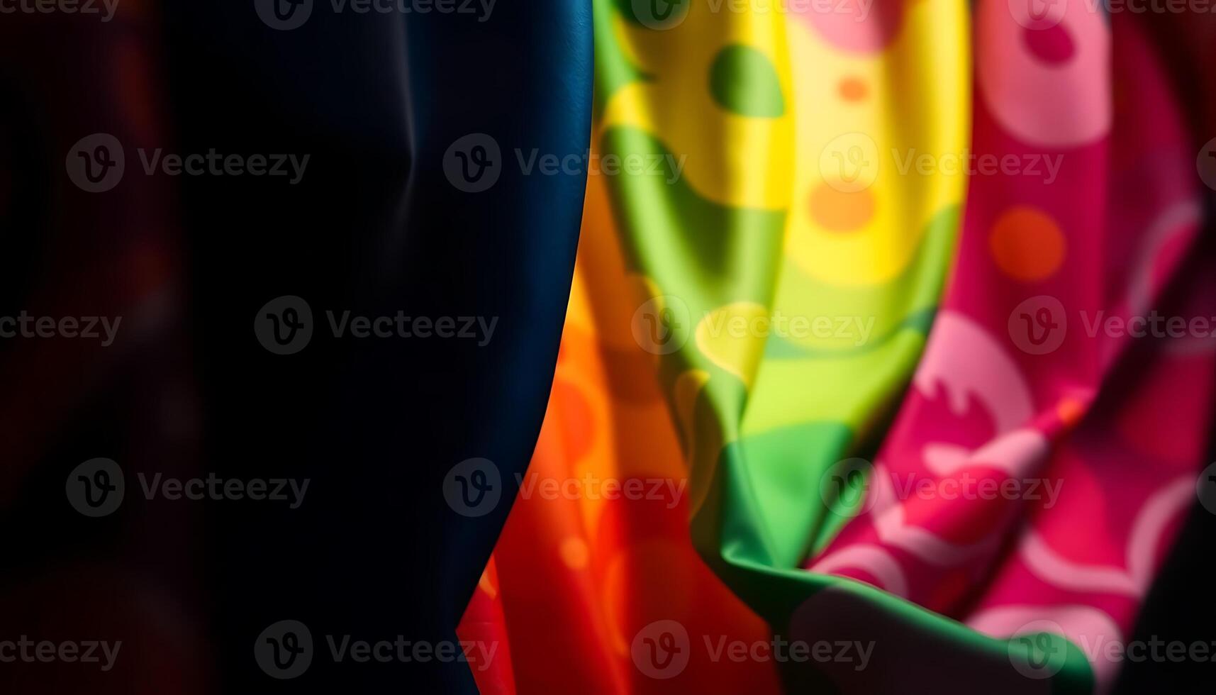 close up of a bunch of different colored fabric photo