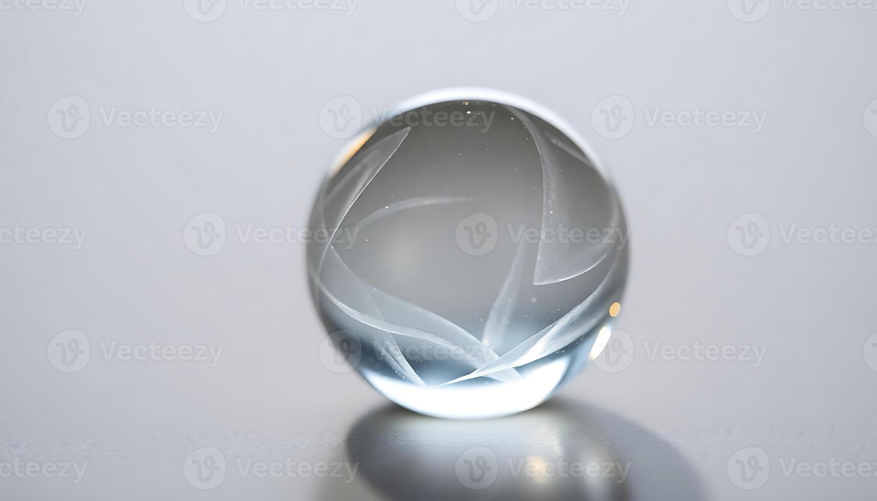 glass object sitting on top of a table photo