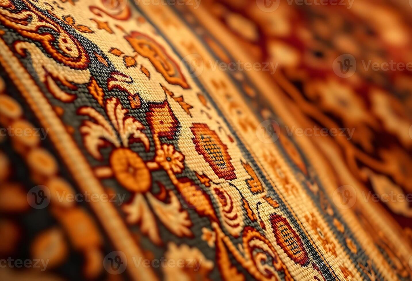 close up of a rug with a pattern on it photo
