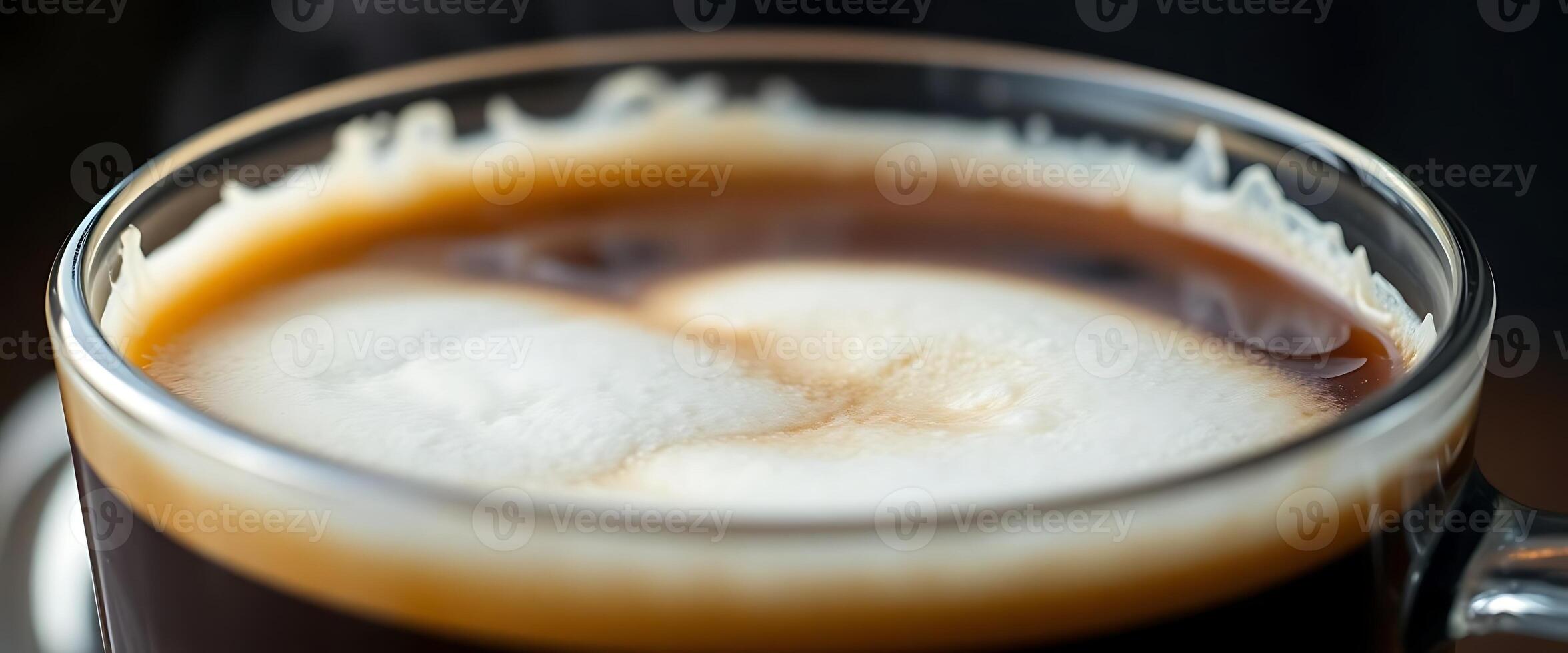 close up of a cup of coffee on a table photo