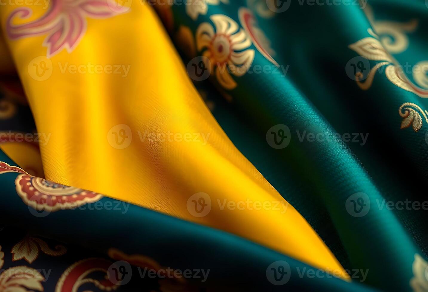 close up of a fabric with a pattern on it photo