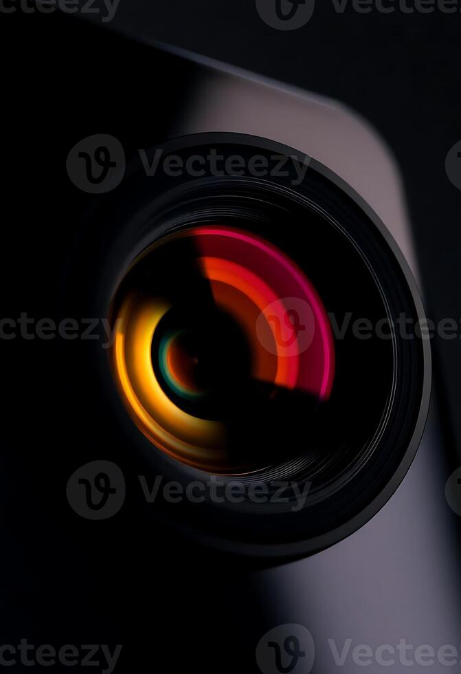 close up of a camera lens on a cell phone photo
