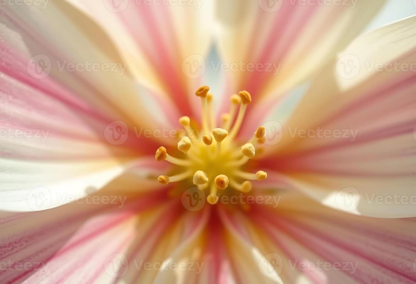 close up of a pink and white flower photo