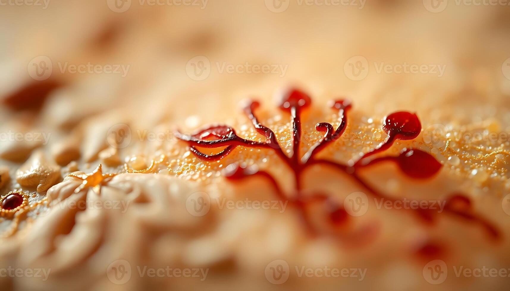 close up of a leaf with drops of water on it photo