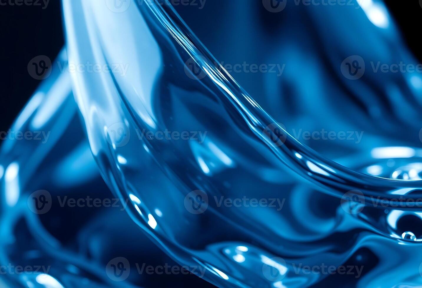 close up of a blue glass vase photo
