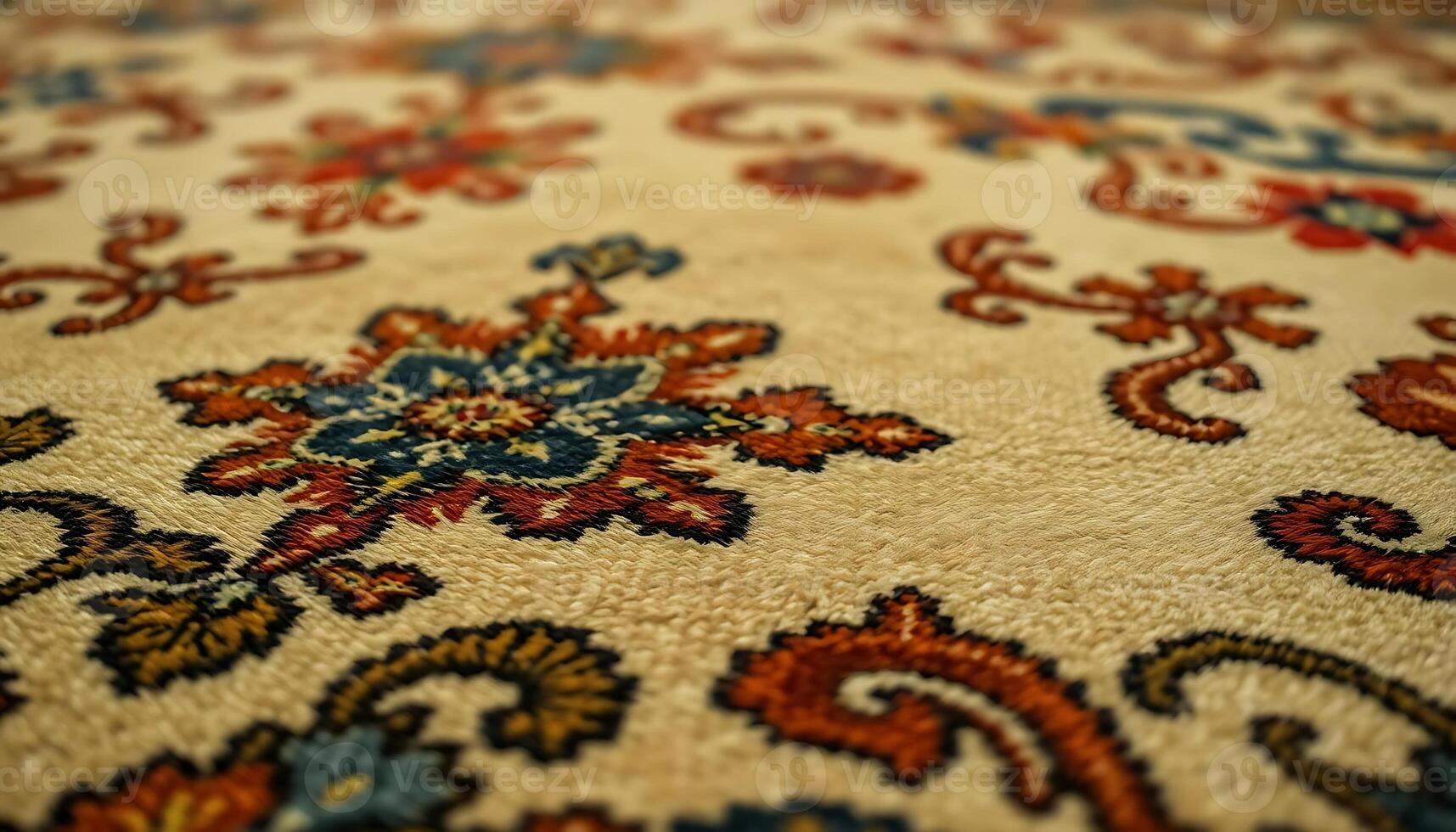 close up of a rug with a design on it photo