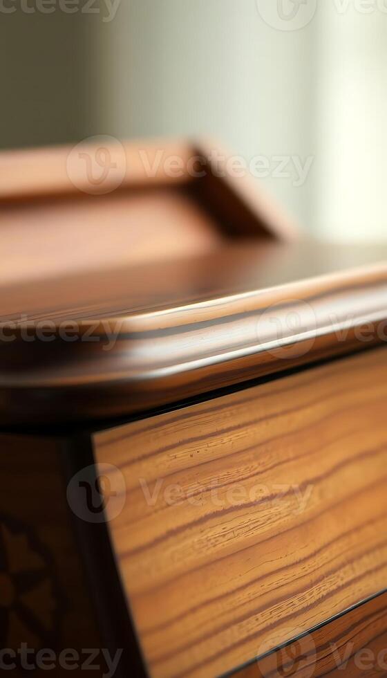 close up of a wooden box with a lid photo