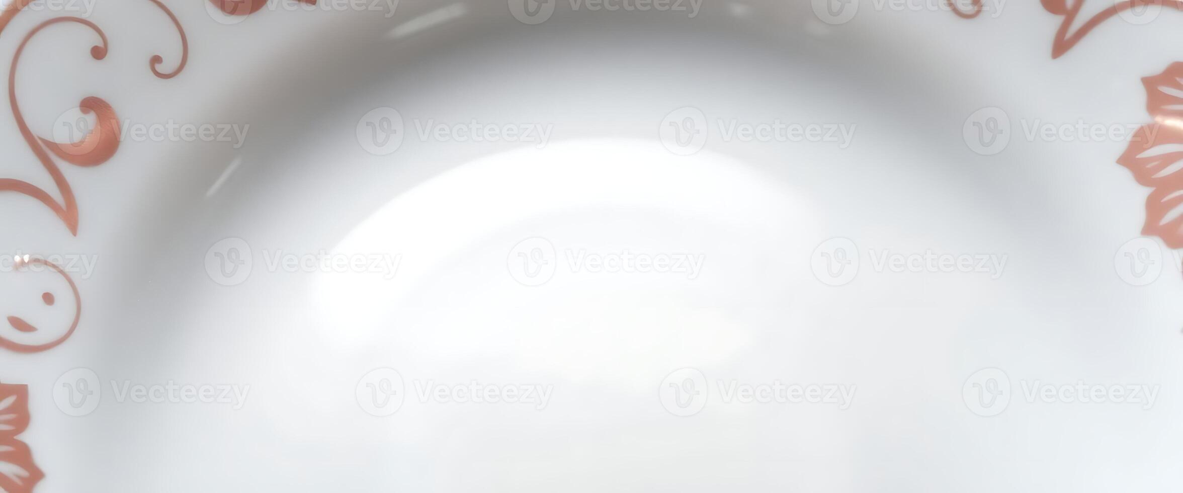 close up of a white and pink plate photo