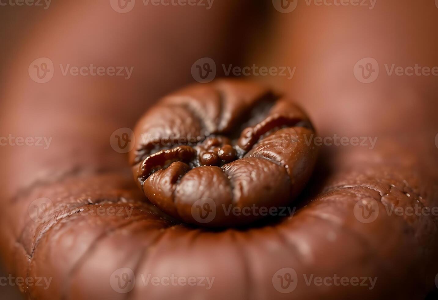 close up of a brown object on a table photo